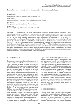 Permafrost and peatland carbon sink capacity with increasing latitude
