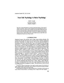From Folk Psychology to Naive Psychology