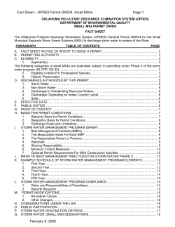 OKLAHOMA POLLUTANT DISCHARGE ELIMINATION SYSTEM