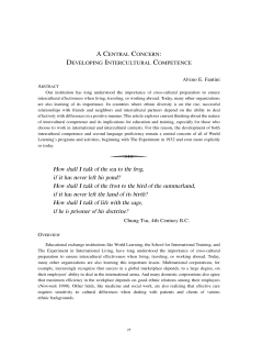 How shall I talk of the sea to the frog, if it has never left his pond