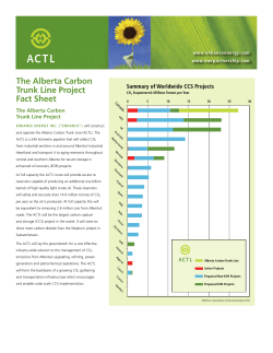The Alberta Carbon Trunk Line Project Fact Sheet