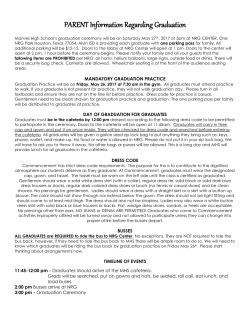PARENT Information Regarding Graduation