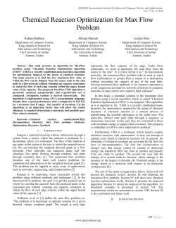 Chemical Reaction Optimization for Max Flow Problem