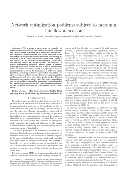Network optimization problems subject to max