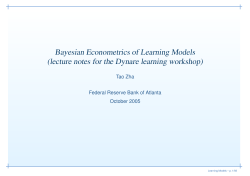 Bayesian Econometrics of Learning Models