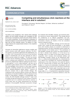 Competing and simultaneous click reactions at the interface and in