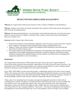 Deer Management - Virginia Native Plant Society
