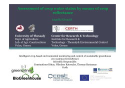 Assessment of crop water status by means of crop reflectance