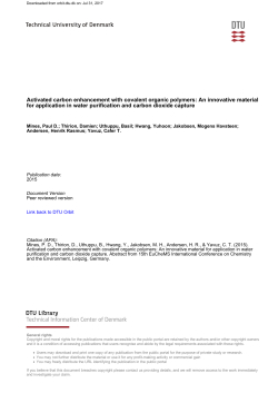 Activated carbon enhancement with covalent organic