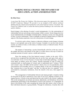 making social change: the dynamics of education, action and reflection