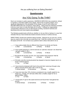 Are YOU Dying To Be THIN?