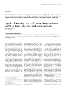 Cognitive Processing Involves Dynamic Reorganization of the