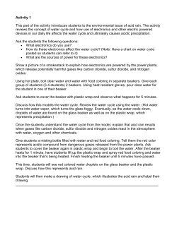 Activity 1 This part of the activity introduces students to the