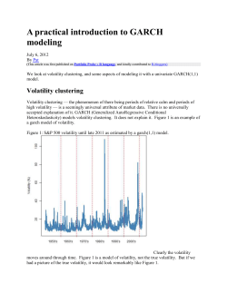 A practical introduction to GARCH modeling