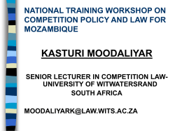 national training workshop on competition policy and law