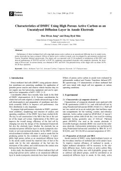 Characteristics of DMFC Using High Porous Active Carbon as an
