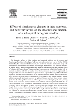 Effects of simultaneous changes in light, nutrients, and herbivory