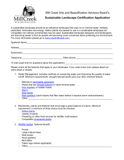 Sustainable Landscape Application