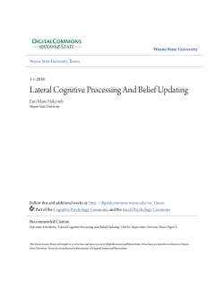 Lateral Cognitive Processing And Belief Updating