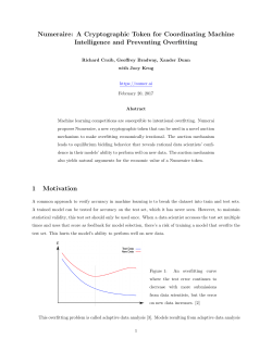 Numeraire: A Cryptographic Token for Coordinating Machine