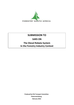 Submission to SARS re Diesel Rebate Feb 2016