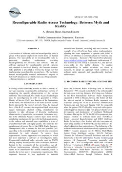 Reconfigurable Radio Access Technology: Between Myth