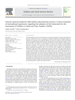 Toward a general model for child welfare and