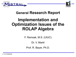 A ROLAP Algebra