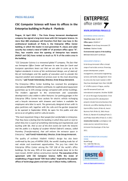 PRESS RELEASE CSC Computer Science will have its