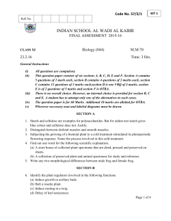 SET 1 Code No. 57/2/1 Roll No. INDIAN SCHOOL AL WADI AL