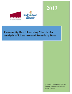 Community Based Learning Models