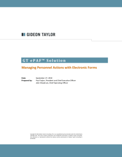 GT ePAF Solution Part I