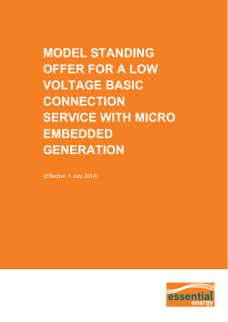 model standing offer for a low voltage basic