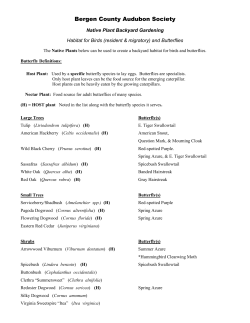 Bergen County Audubon Society Native Plant list