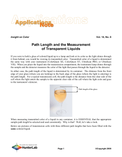 Path Length and the Measurement of Transparent Liquids