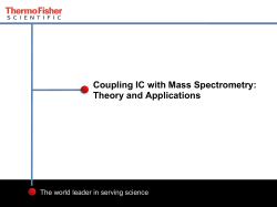 Coupling IC with Mass Spectrometry: Theory and Applications