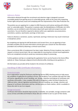 Guidance Notes - Waterloo Primary Academy