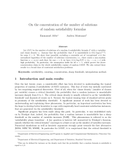 On the concentration of the number of solutions of random