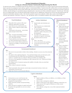 Access Embodiment Etiquette