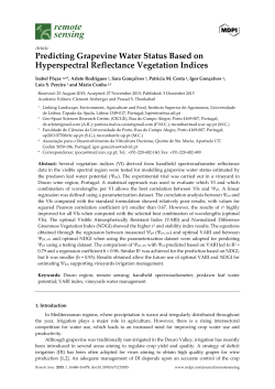 Predicting Grapevine Water Status Based on Hyperspectral