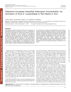 Histamine Increases Interstitial Adenosine Concentration via