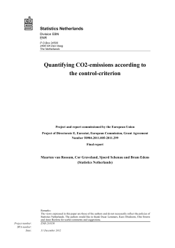 Quantifying CO2-emissions according to the control-criterion