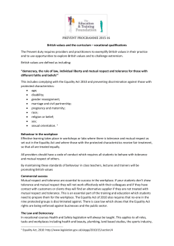 British values and vocational qualifications