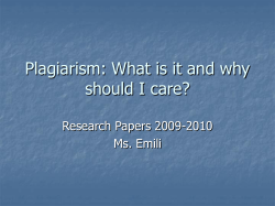 plagiarism - 6thgraderesearch