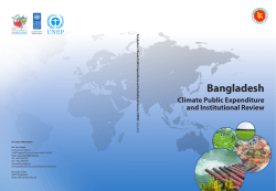 Climate Public Expenditure and Institutional Review, Bangladesh