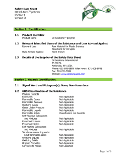 Safety Data Sheet Oil SolutionsTM polymer 05/07/14 Version 01