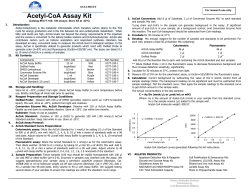 Acetyl-CoA Assay Kit