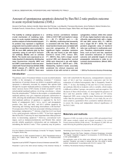 Amount of spontaneous apoptosis detected by Bax