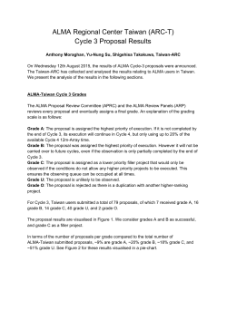 ARC-T ALMA Cycle 3 Proposal Results Report