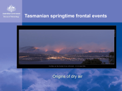 Tasmanian frontal events